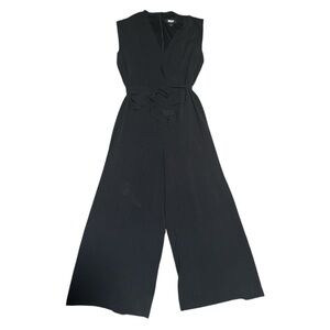 DKNY Plus Black Crossover Jumpsuit